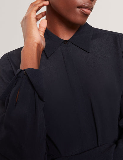 Ted Baker Aluma Asymmetric Crepe Midi Shirt Dress Women's