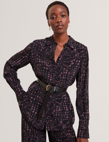 Ted Baker Cobala Floral Check Print Longline Shirt Women's