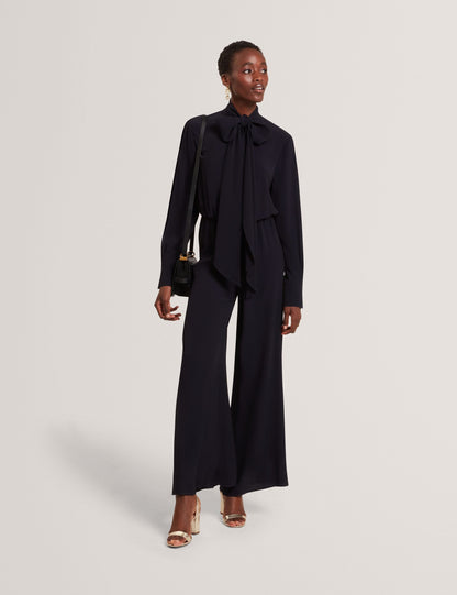 Ted Baker Kyrabe Tie Neck Wide Leg Tailored Jumpsuit Women's
