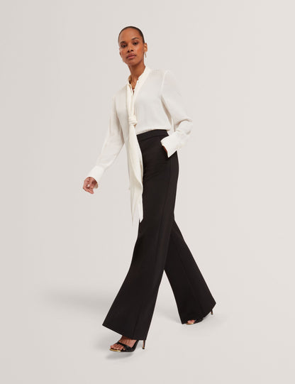 Ted Baker Black Tailored High Waisted Flared Trousers Women's
