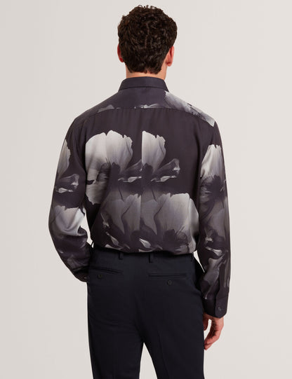 Ted Baker Amund Monochrome Floral Long Sleeve Shirt