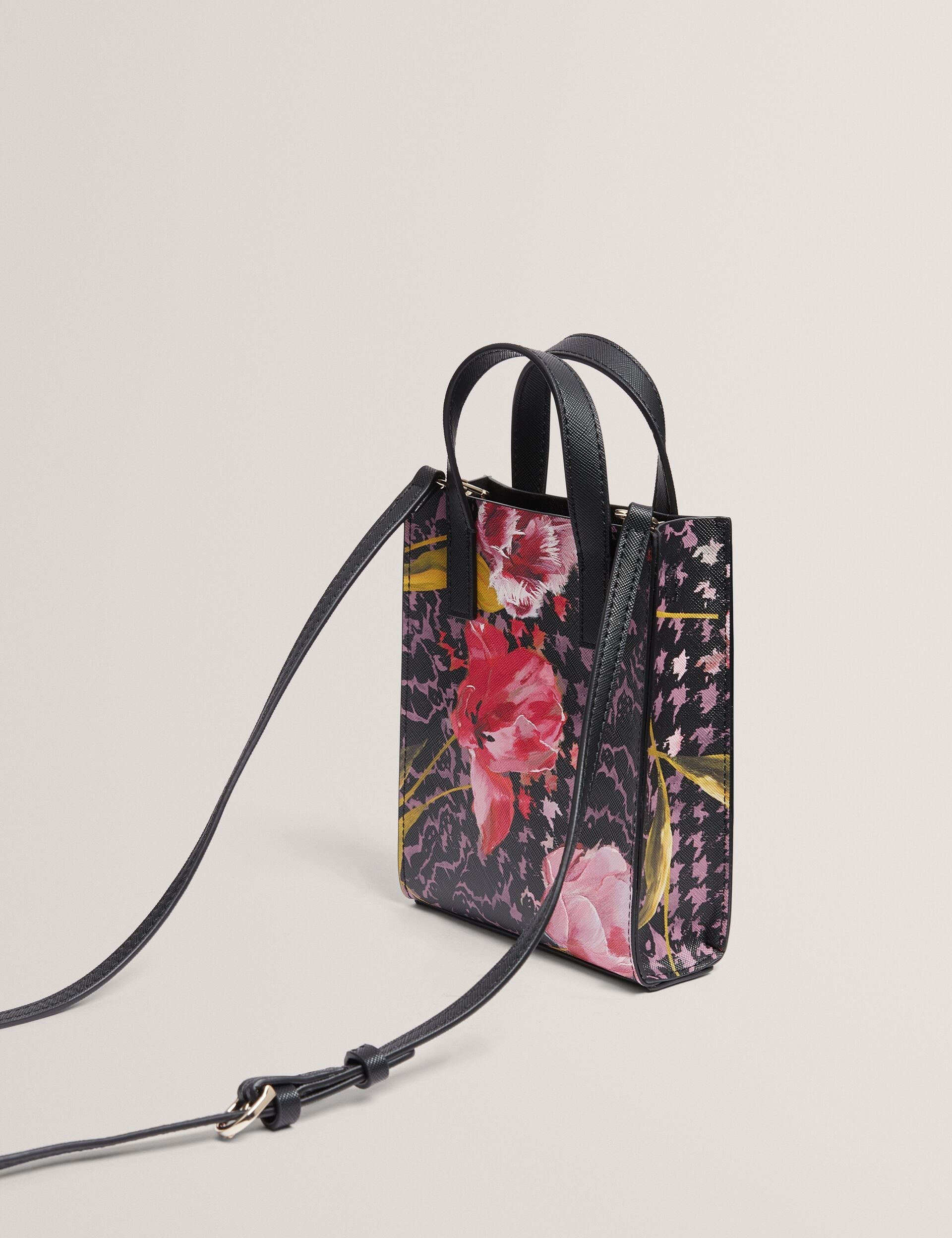 Ted Baker Talura Floral Check Print Mini Icon Tote Bag Women's