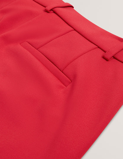 Ted Baker Dark Red Flared Wide Leg Tailored Trousers Women's