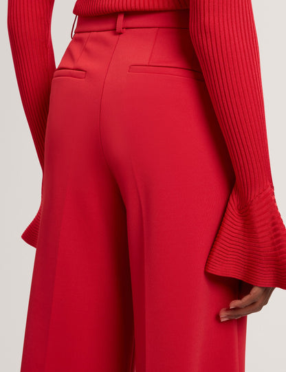Ted Baker Dark Red Flared Wide Leg Tailored Trousers Women's