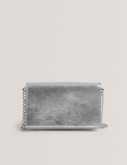 Ted Baker Mahiraa Metallic Faux Leather Crossbody Wallet Bag Women's
