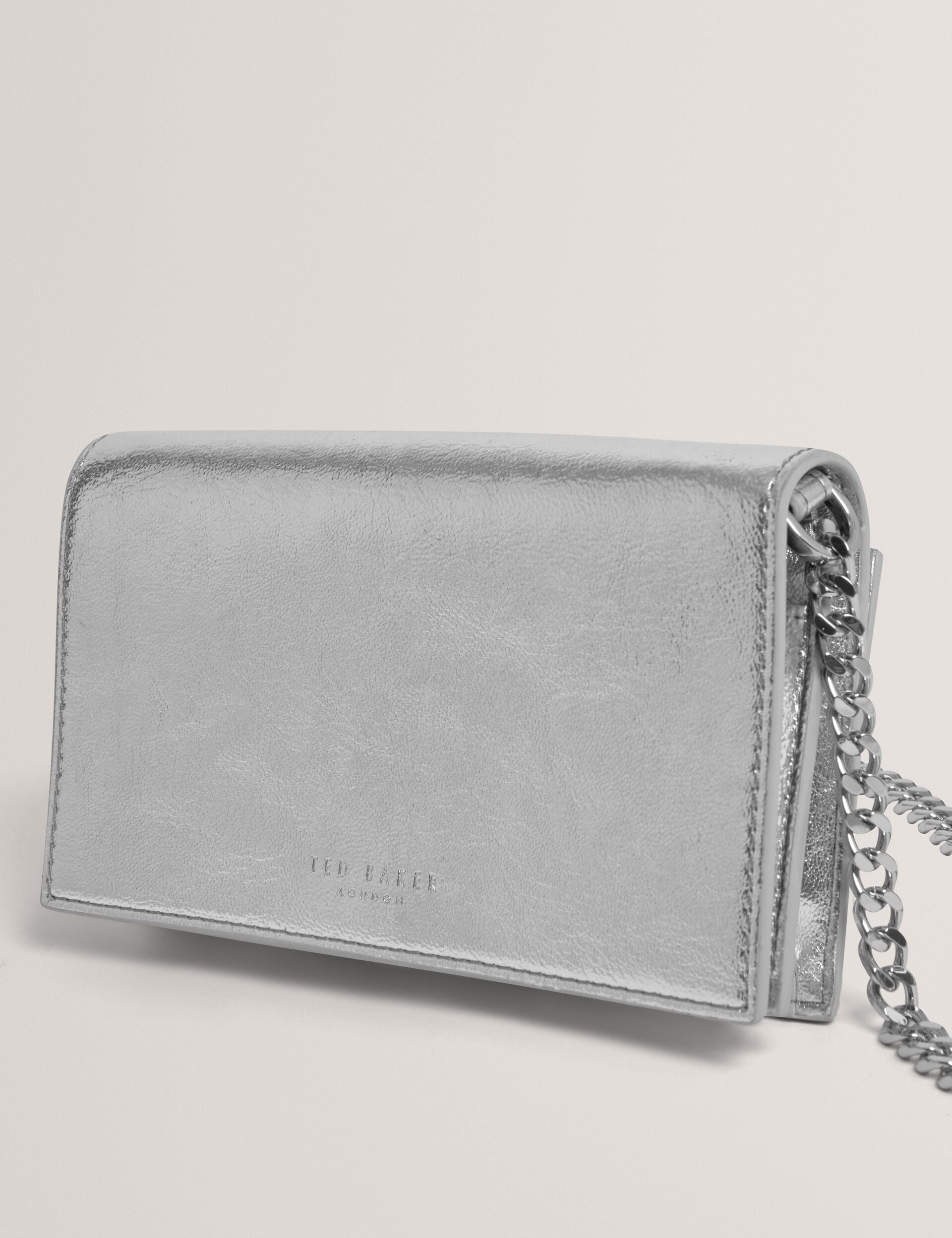 Ted Baker Mahiraa Metallic Faux Leather Crossbody Wallet Bag Women's