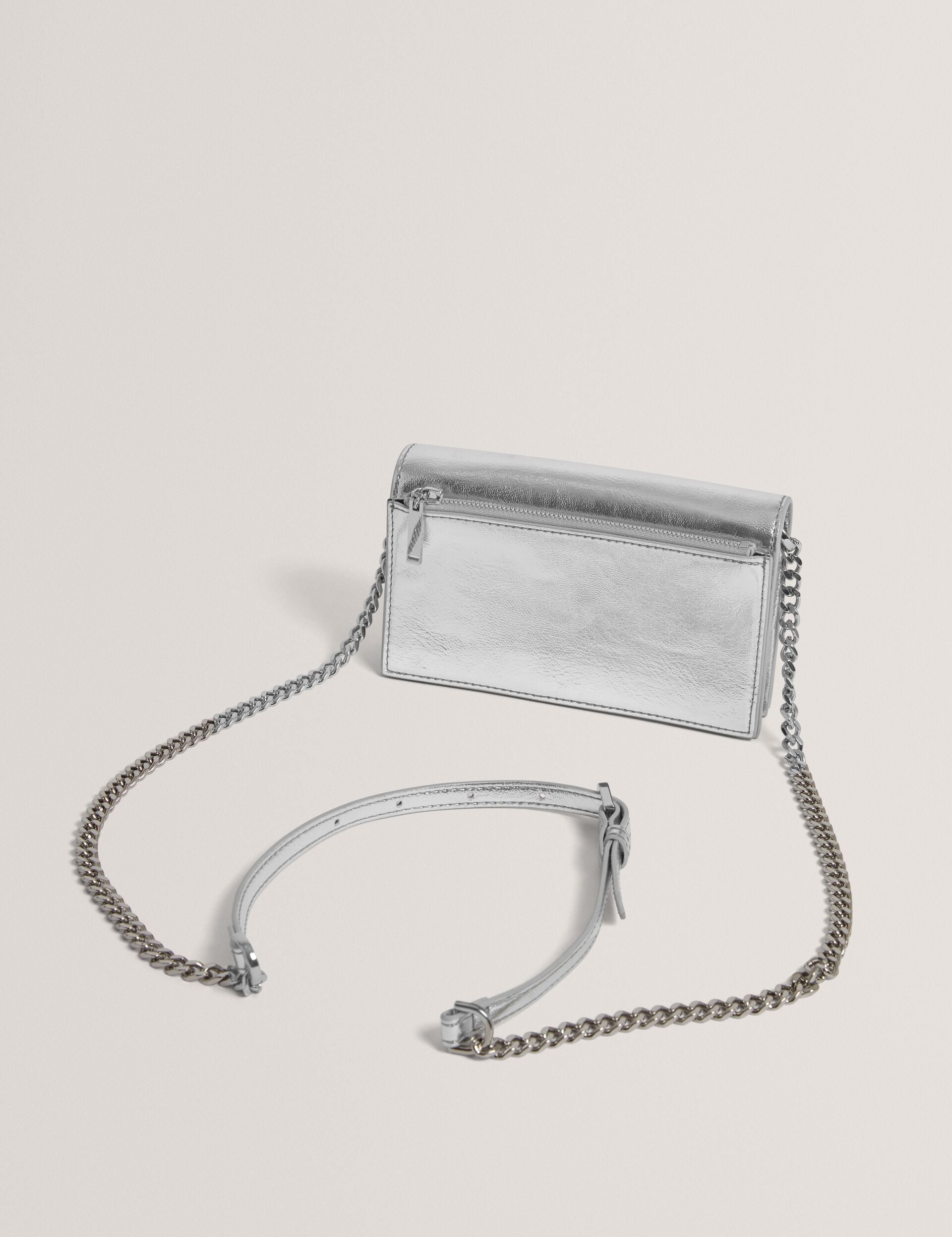 Ted Baker Mahiraa Metallic Faux Leather Crossbody Wallet Bag Women's