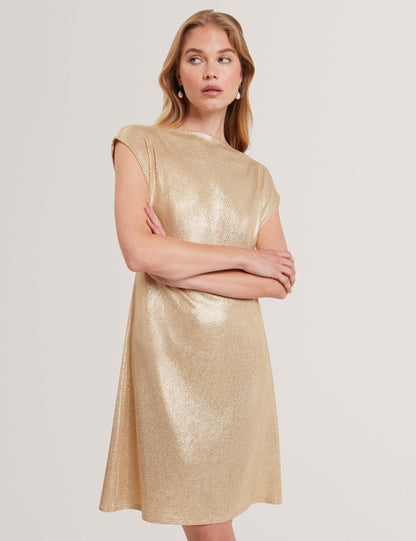 Ted Baker Cheelia Metallic Weave Jersey Mini Dress Women's