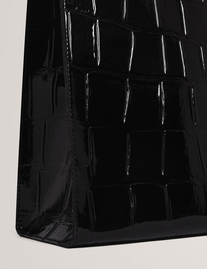 Ted Baker Vannda Patent Croc Texture Large Icon Tote Bag Women's