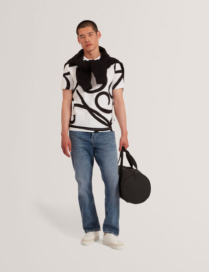 Ted Baker Armos Monochrome Logo Print Cotton Tshirt