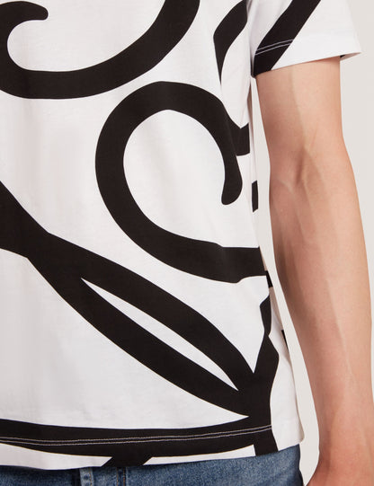 Ted Baker Armos Monochrome Logo Print Cotton Tshirt