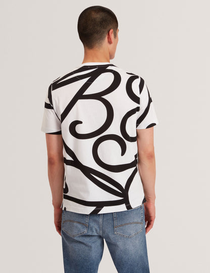 Ted Baker Armos Monochrome Logo Print Cotton Tshirt