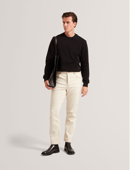 Ted Baker Elates Herringbone Texture Crew Neck Sweatshirt