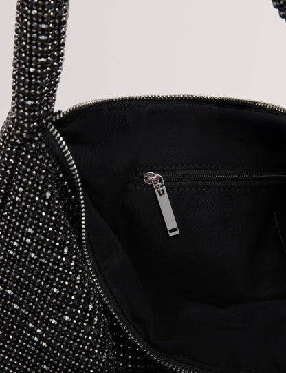 Ted Baker Crystta Crystal Embellished Large Slouch Shoulder Bag Women's
