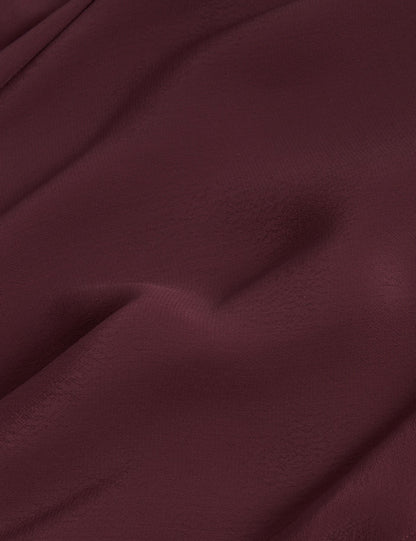 Ted Baker Oxblood Waterfall Ruffle Trim Long Sleeve Blouse Women's