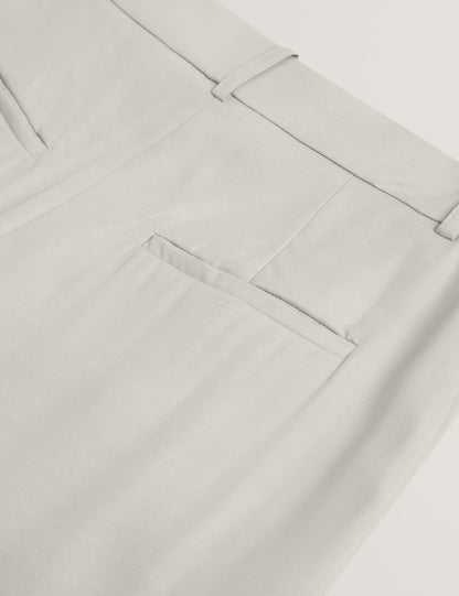 Ted Baker Light Grey Tailored Kick Flare Twill Trousers Women's