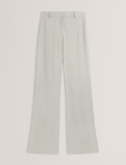 Ted Baker Light Grey Tailored Kick Flare Twill Trousers Women's