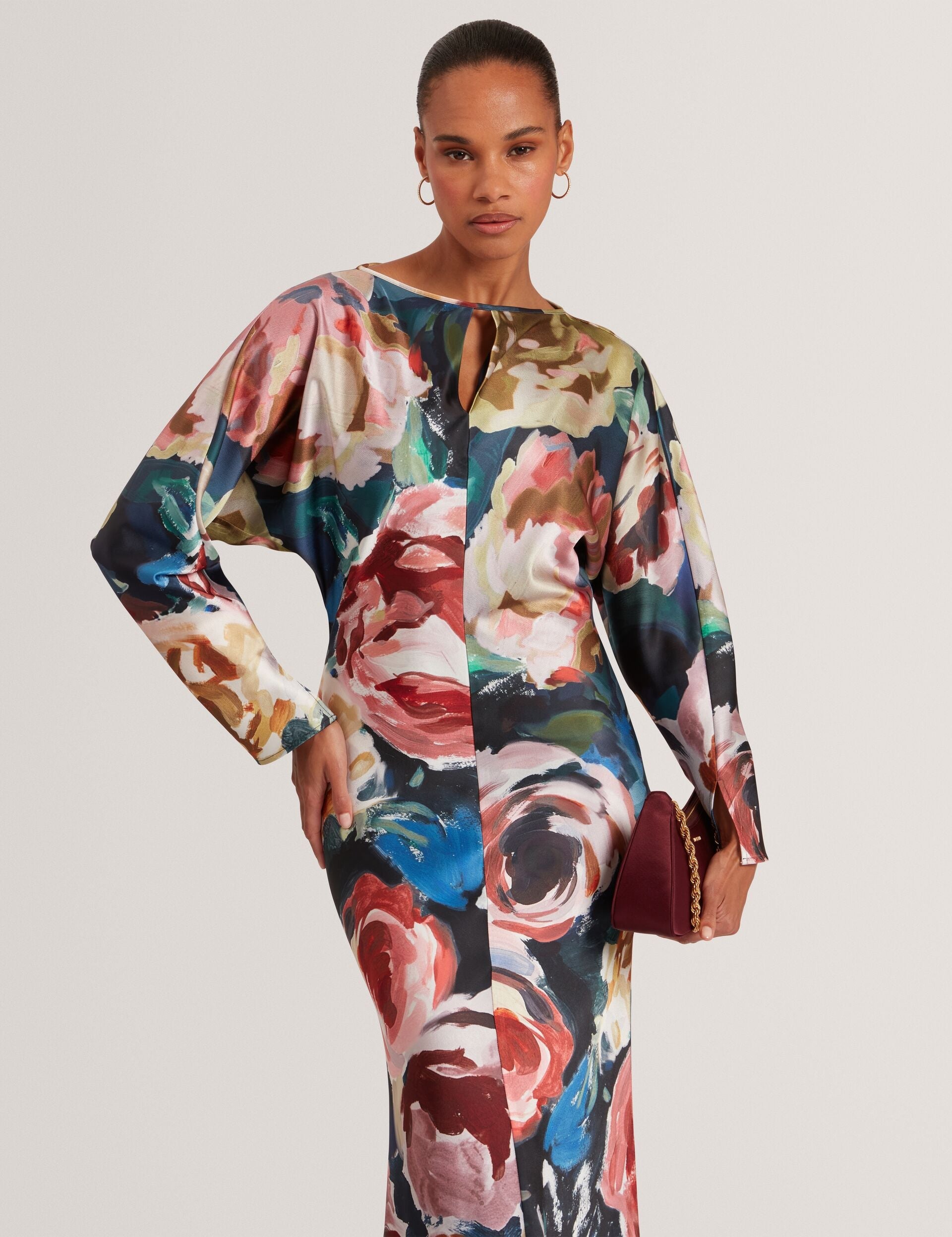 Ted Baker Lovesa Bold Floral Print Hourglass Maxi Dress Women's