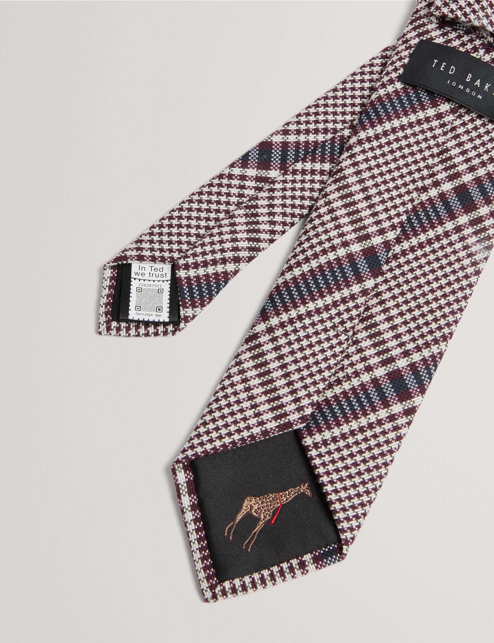 Ted Baker Demos Glen Check Woven Tie
