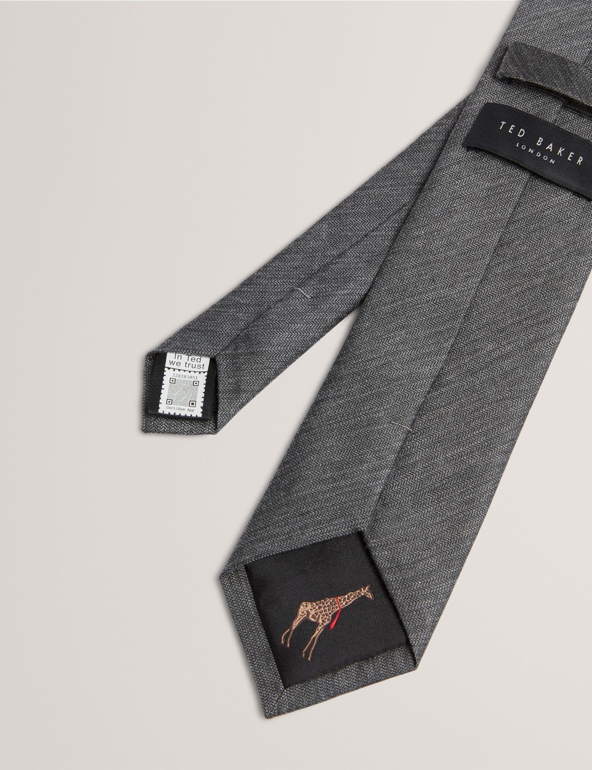 Ted Baker Amedeo Heathered Weave Wool Silk Tie