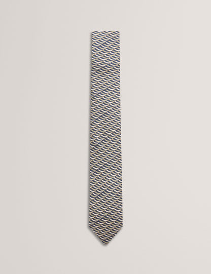 Ted Baker Gennaro Wave Geometric Print Silk Tie