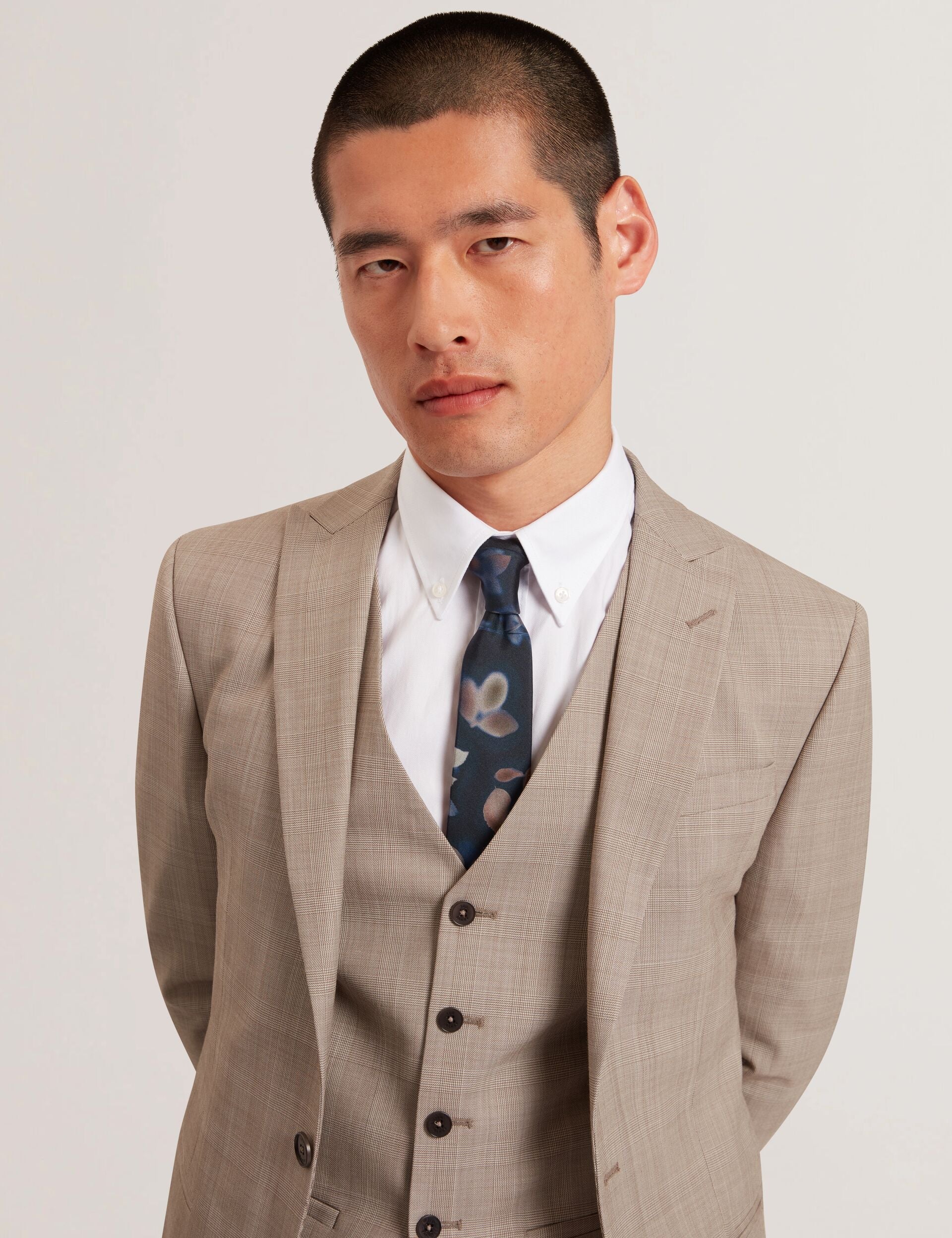 Ted Baker Silvano Photographic Leaf Print Silk Tie