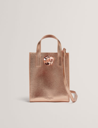 Ted Baker Rosari Metallic Rose Detail Mini Icon Tote Bag Women's