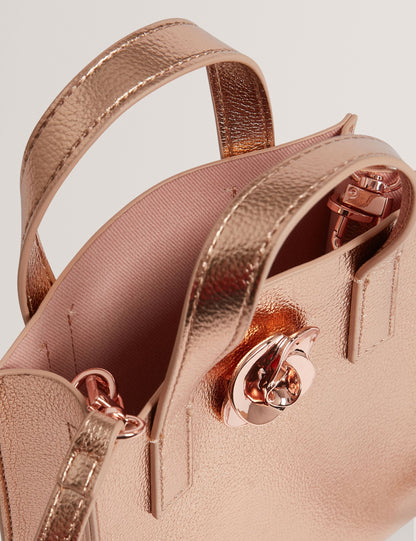 Ted Baker Rosari Metallic Rose Detail Mini Icon Tote Bag Women's