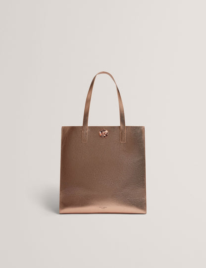 Ted Baker Rosmah Rose Detail Metallic Large Icon Tote Bag Women's
