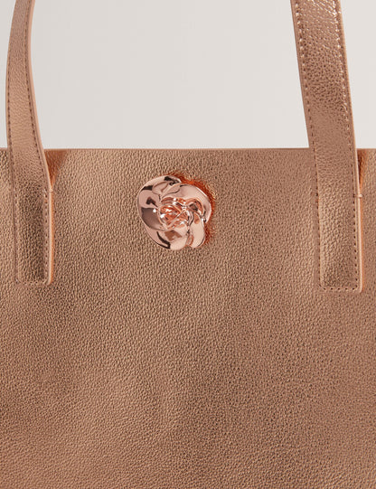 Ted Baker Rosmah Rose Detail Metallic Large Icon Tote Bag Women's