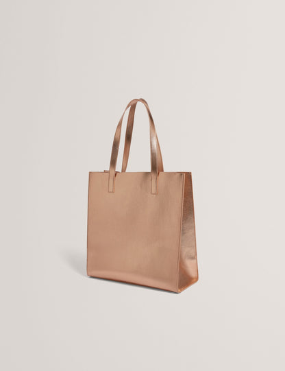 Ted Baker Rosmah Rose Detail Metallic Large Icon Tote Bag Women's