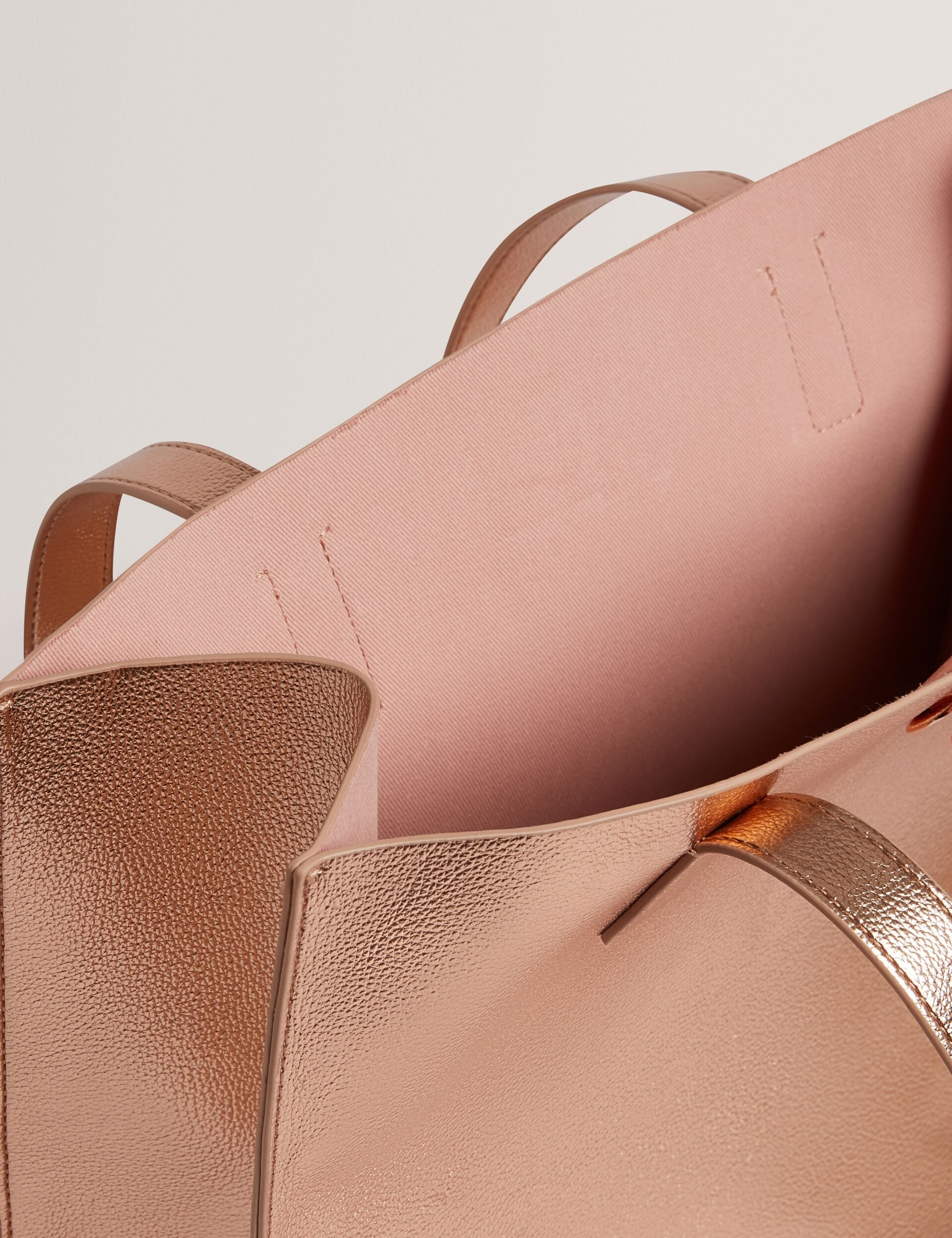 Ted Baker Rosmah Rose Detail Metallic Large Icon Tote Bag Women's