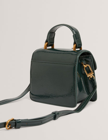 Ted Baker Roselah Hardware Rose Mini Top Handle Bag In Dkgreen Women's