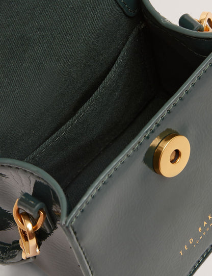 Ted Baker Roselah Hardware Rose Mini Top Handle Bag In Dkgreen Women's
