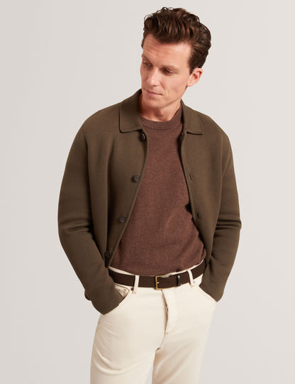 Ted Baker Freder Knitted Cotton Blend Cardigan Jacket