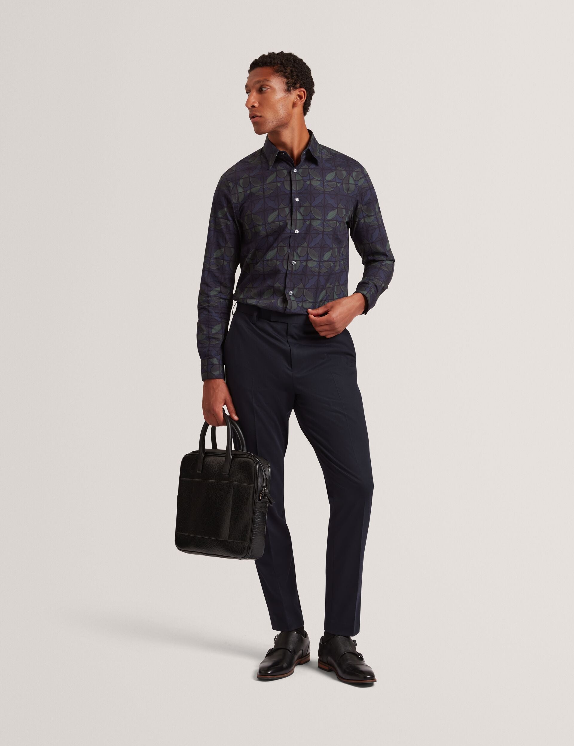 Ted Baker Frankkn Stained Glass Print Long Sleeve Shirt