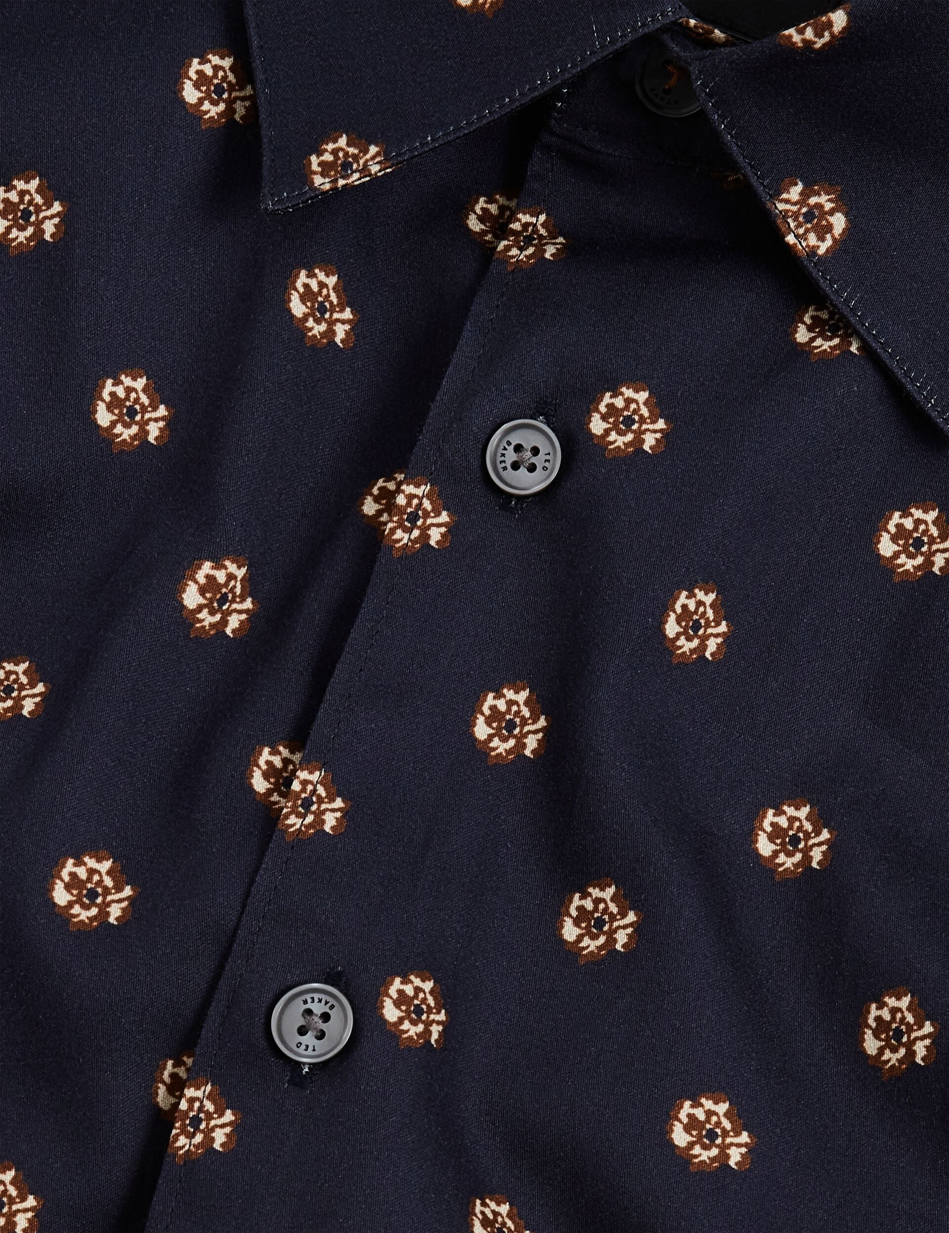 Ted Baker Olufar Ditsy Floral Print Cotton Shirt