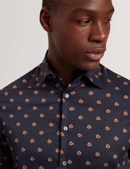 Ted Baker Olufar Ditsy Floral Print Cotton Shirt