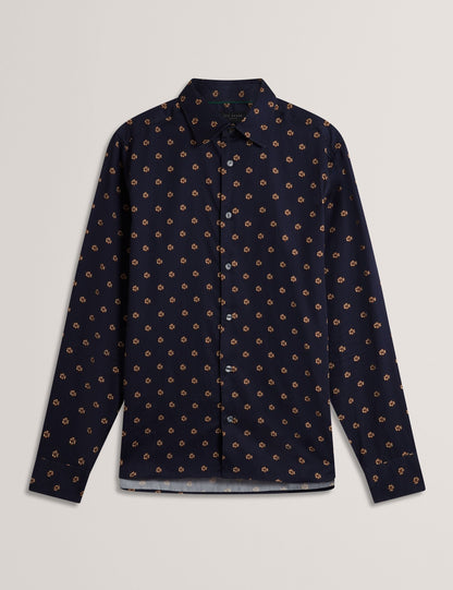 Ted Baker Olufar Ditsy Floral Print Cotton Shirt