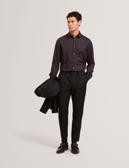 Ted Baker Akselle Dark Floral Print Woven Shirt
