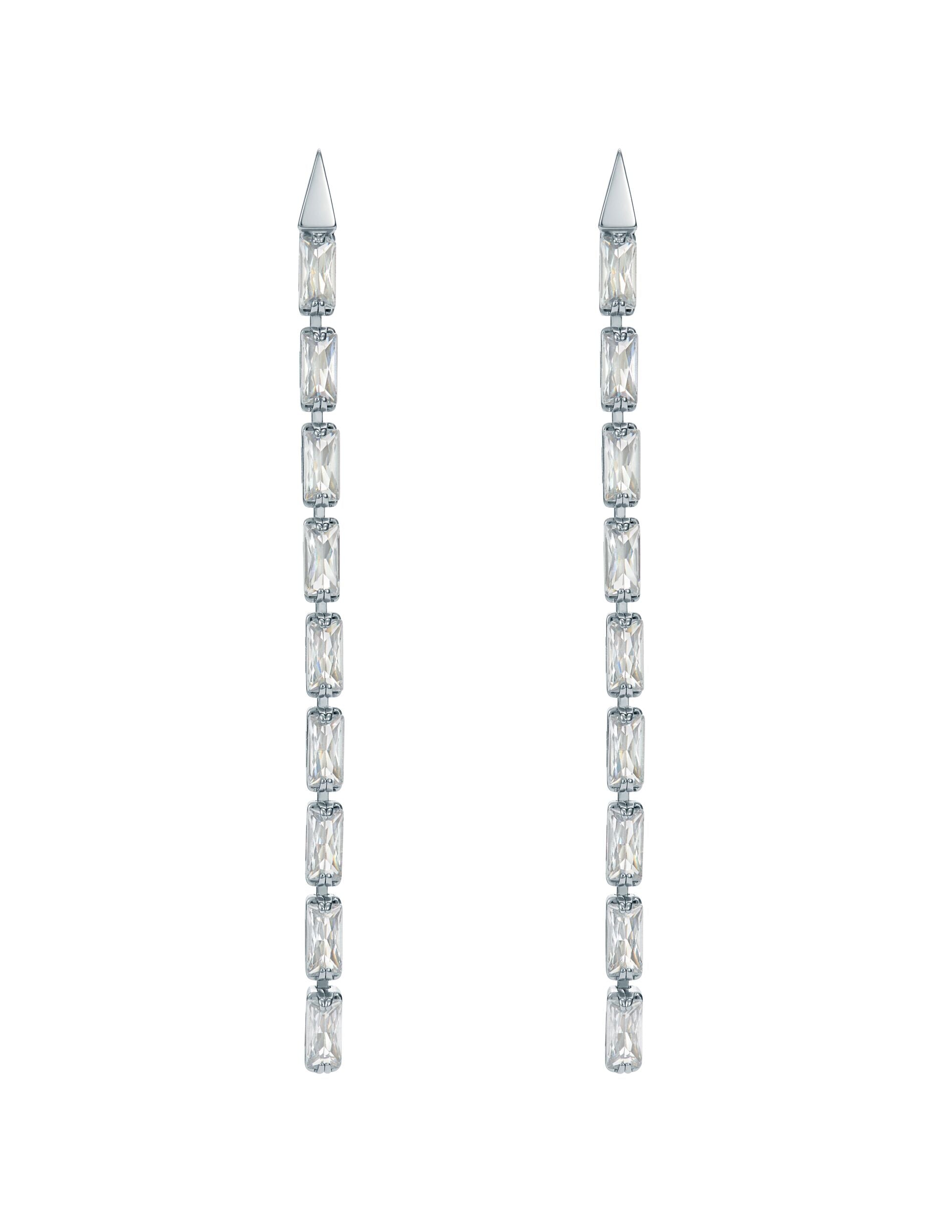 Ted Baker Isalie Baguette Crystal Long Drop Earrings Women's