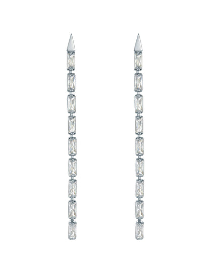 Ted Baker Isalie Baguette Crystal Long Drop Earrings Women's