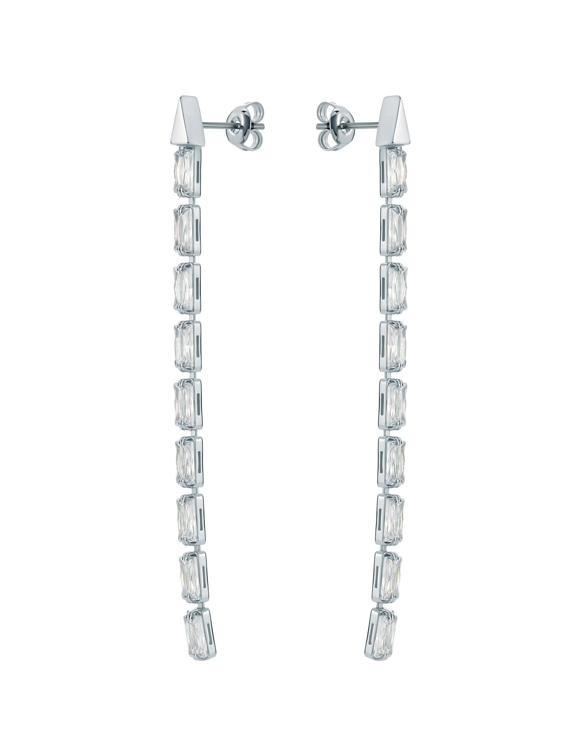 Ted Baker Isalie Baguette Crystal Long Drop Earrings Women's