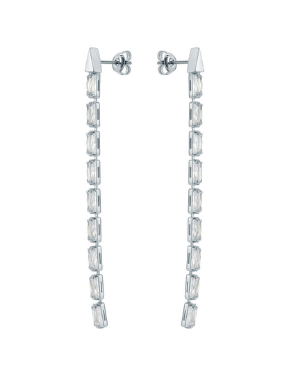 Ted Baker Isalie Baguette Crystal Long Drop Earrings Women's