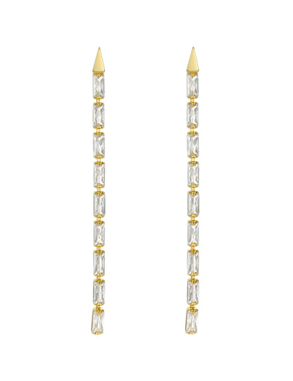Ted Baker Isalie Baguette Crystal Long Drop Earrings Women's