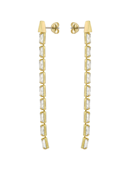 Ted Baker Isalie Baguette Crystal Long Drop Earrings Women's