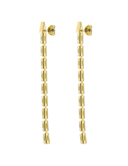 Ted Baker Isalie Baguette Crystal Long Drop Earrings Women's