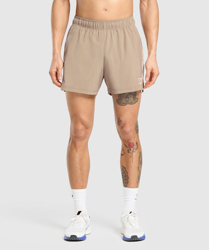 Gymshark Sport 5" Shorts Cement Brown