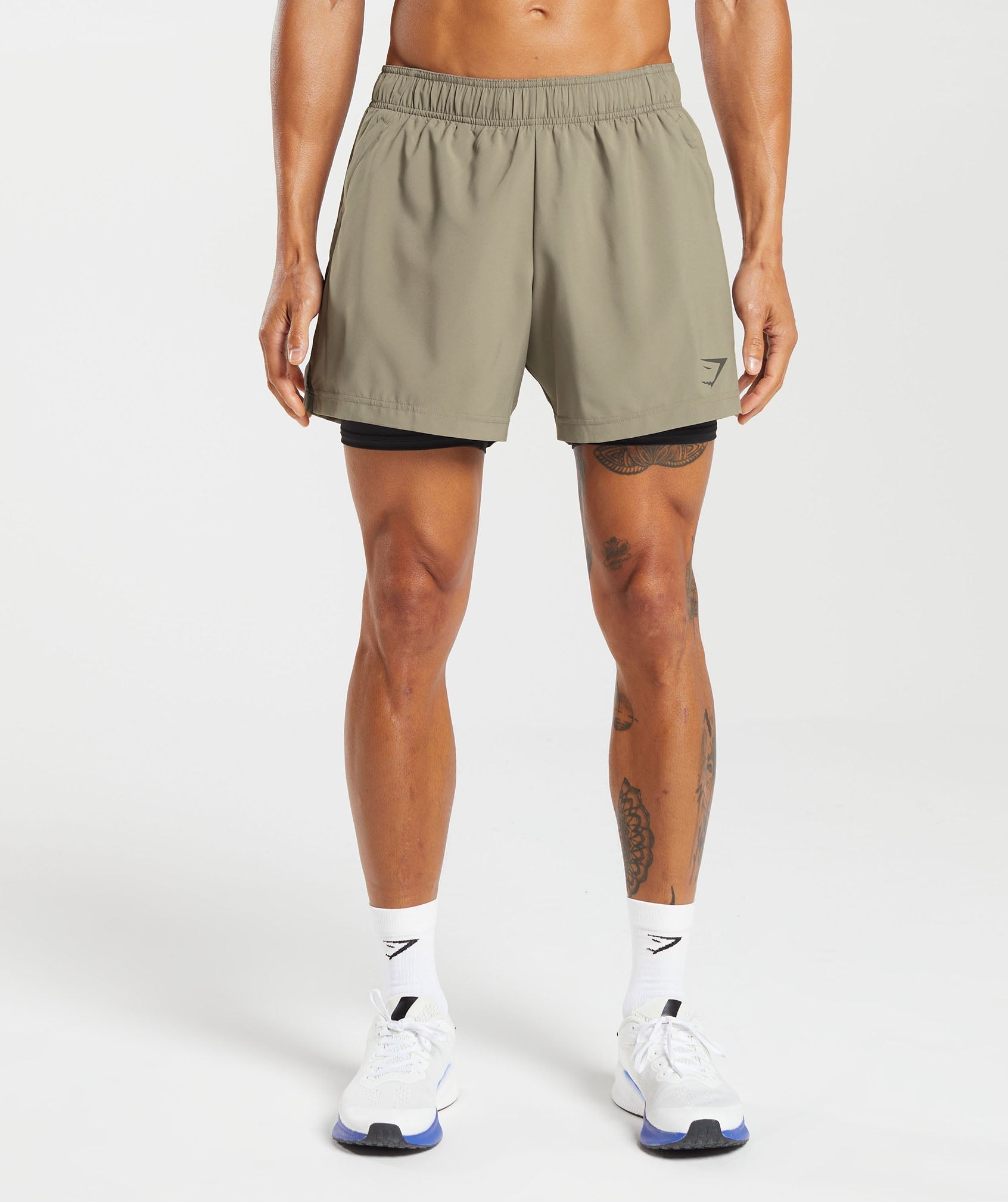 Gymshark Sport 5" 2 In 1 Shorts Linen Brown