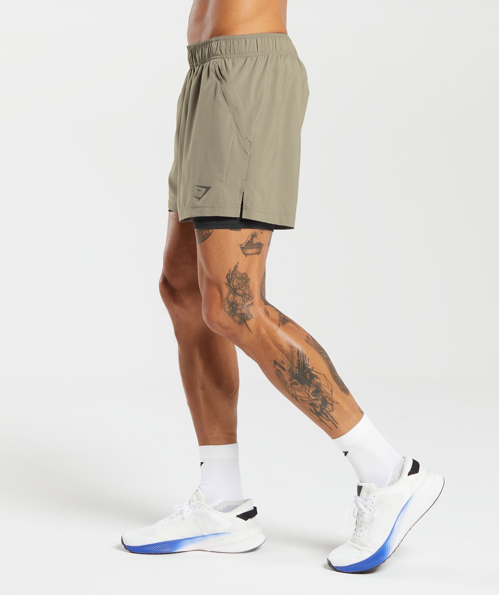 Gymshark Sport 5" 2 In 1 Shorts Linen Brown